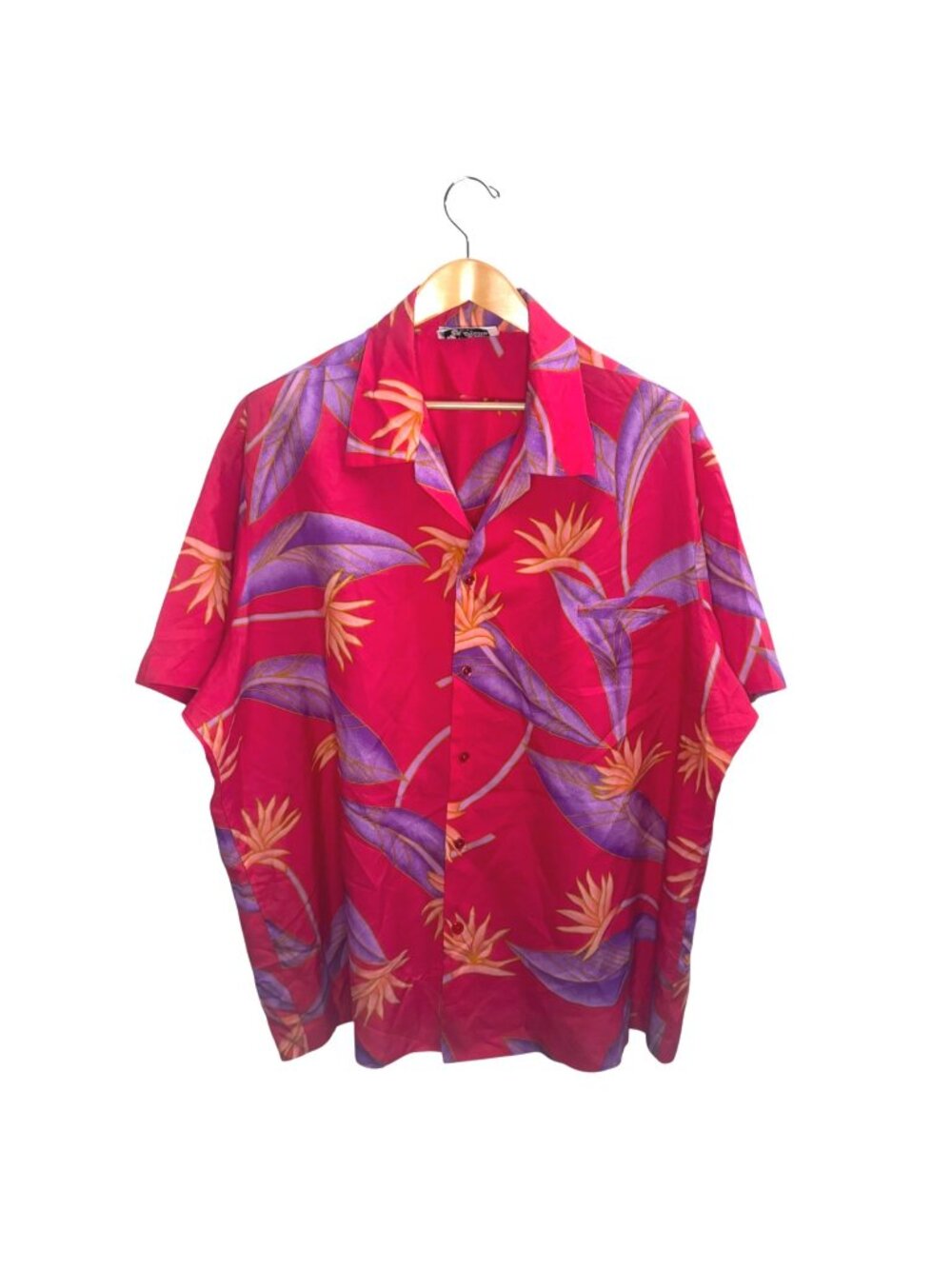 Vintage Hilo Hattie Hawaiian Shirt 4X Made in Hawaii Tiki Tropical Aloha Print